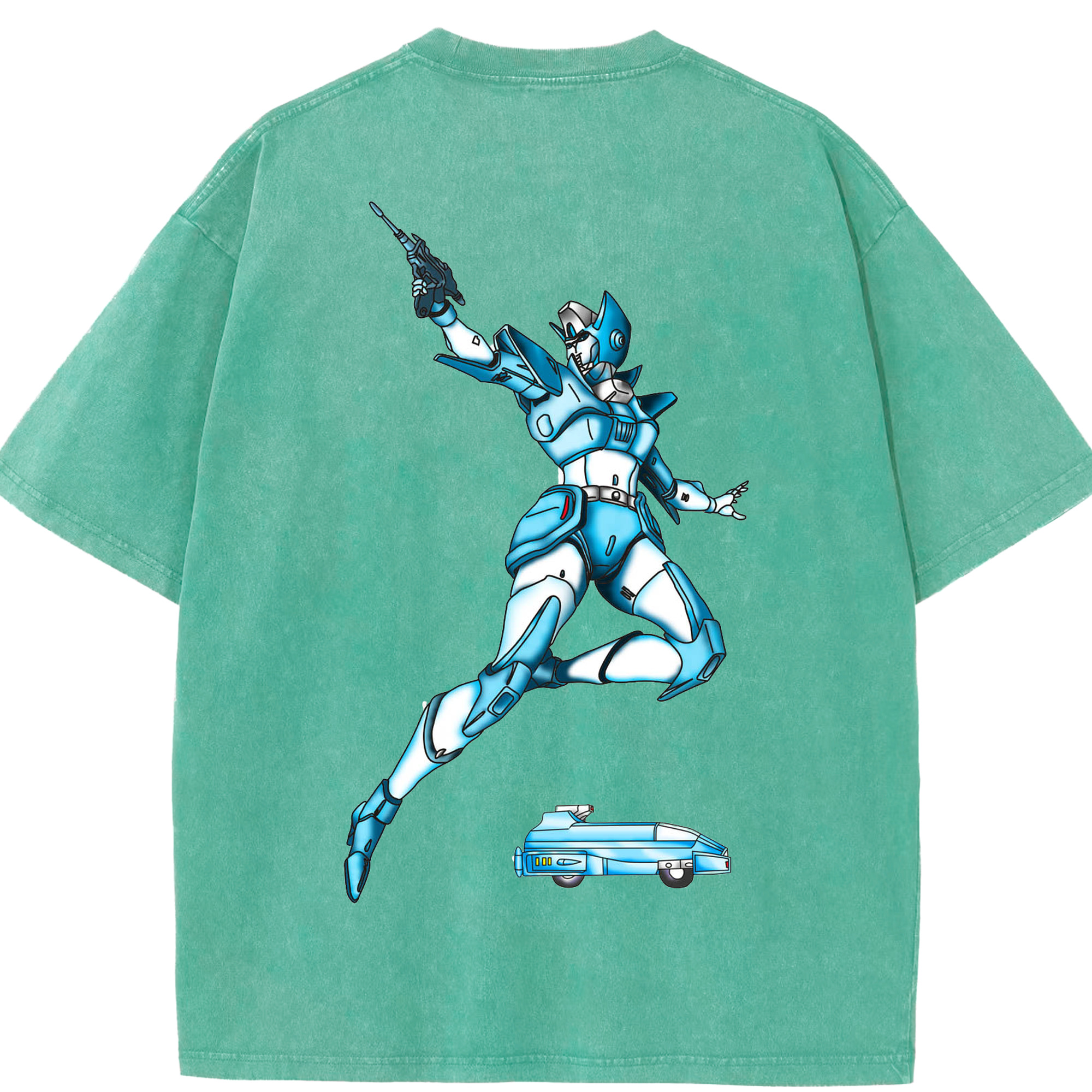 （画像用）  綿100% ヴィンテージ風 半袖Tシャツ（背面プリント）